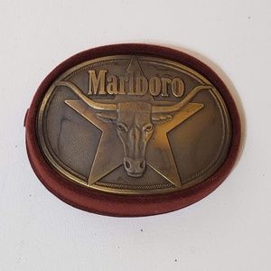 Solid Brass Marlboro Philip Morris brass buckle
